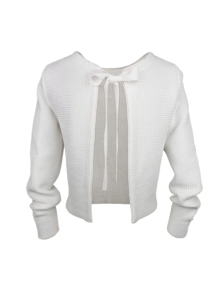 #be joy – brautpullover mit schleife
